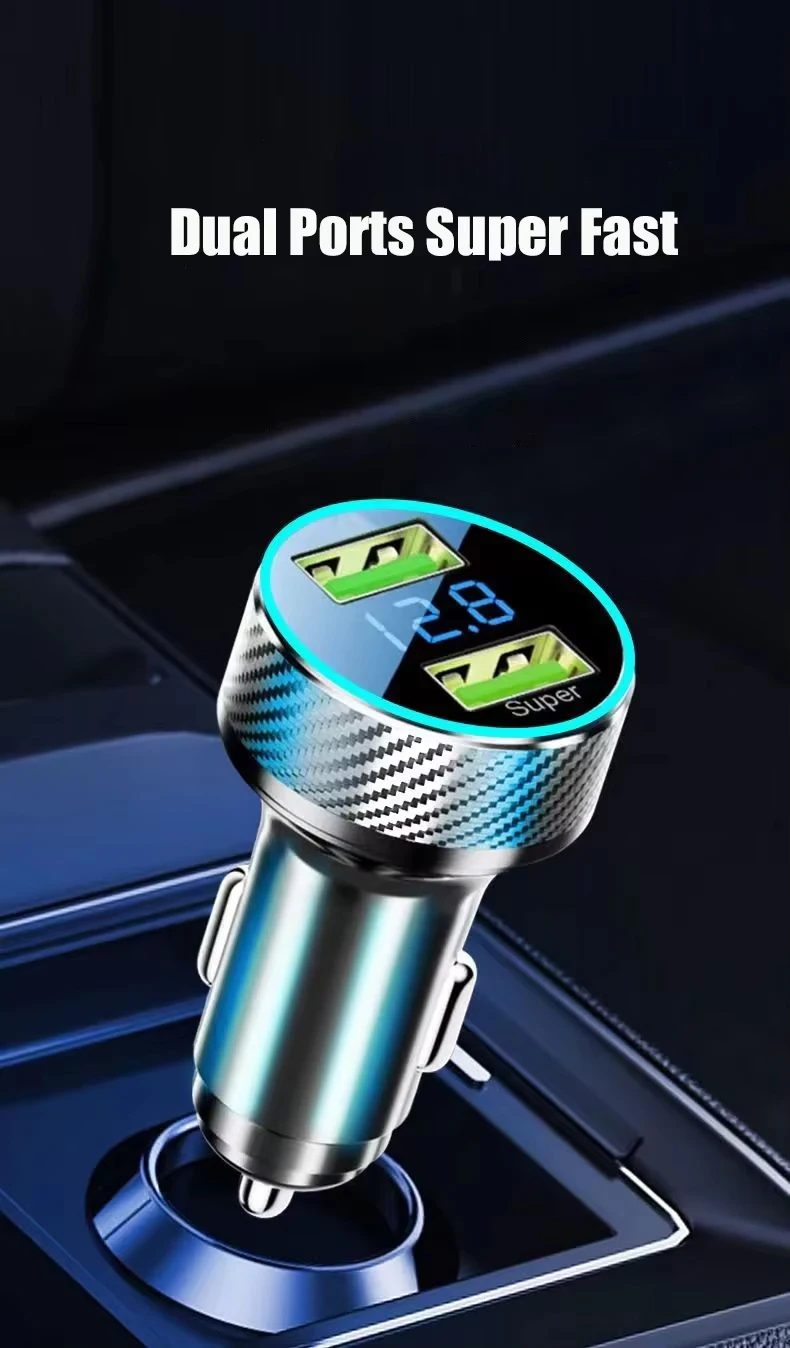 300W USB Car Charger with Voltage Monitor Super Fast Charging Adapter for iPhone 15 Pro Max Samsung OPPO VIVO Huawei Oneplus