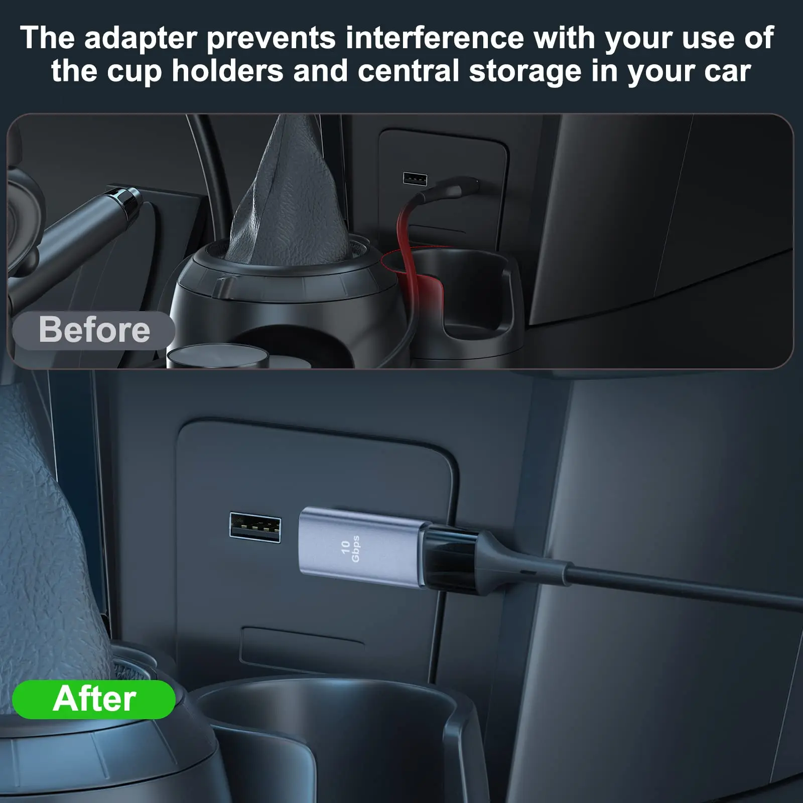 NNBILI USB 3.1 90 Degree Adapter USB A Male to Female Adapter for PC Laptop USB A Car Charger Power Bank and Most USB Devices