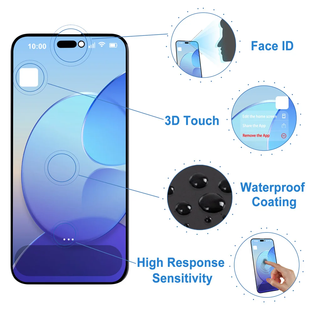 A2849 A3105 A3106 A3108 Premium Lcd For IPhone 15 Pro Max Display Touch With 3D Touch Screen Replacement Factory Display
