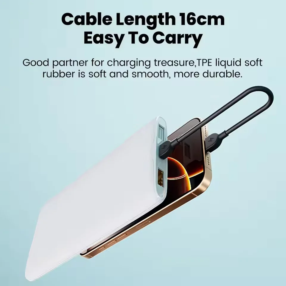 16CM Short Cable Keychain PD 60W Type C to USB C Cable Fast Charging For iPhone 15 16 Samsung Xiaomi Power Bank USB C Data Cord