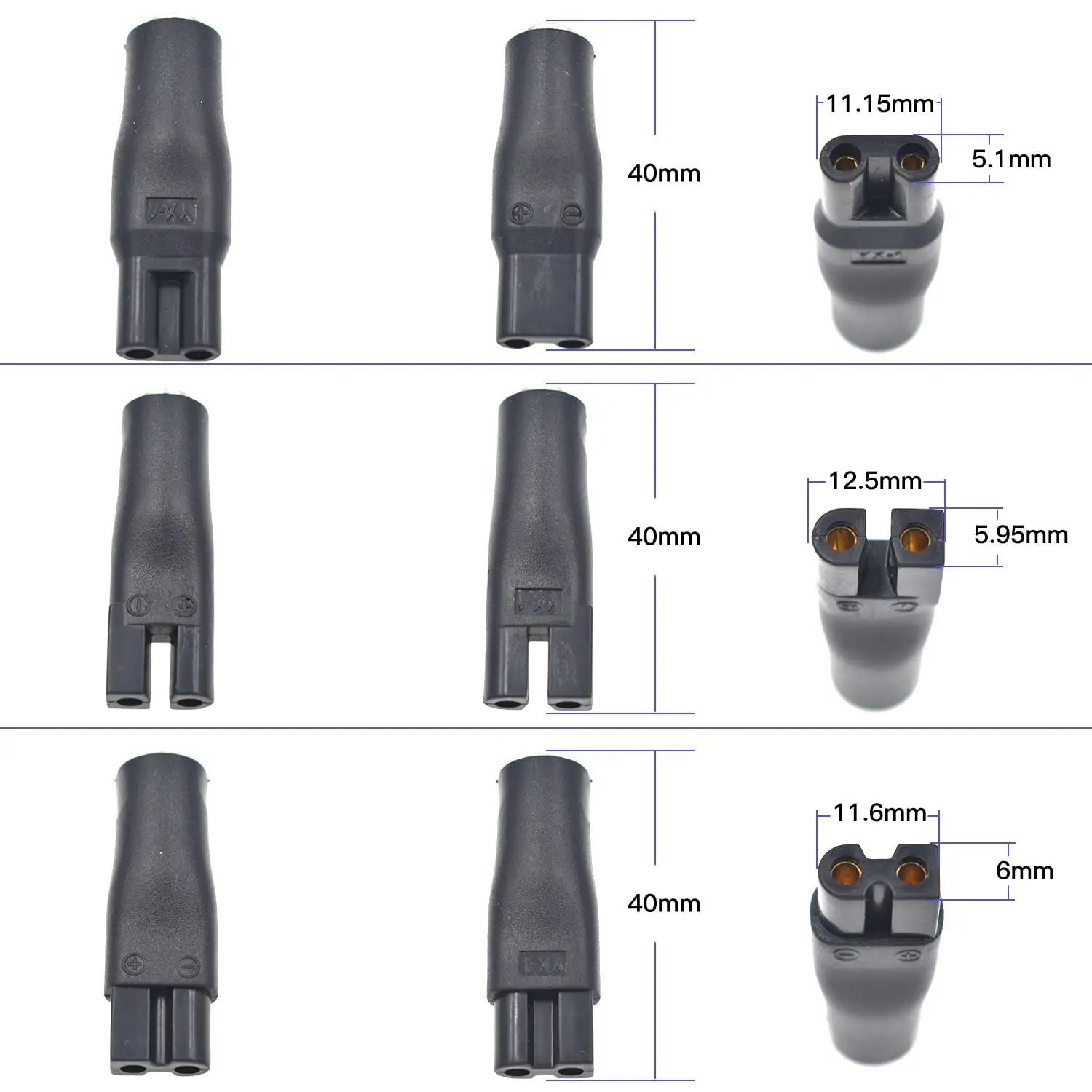 7 PCS Power Cord 5V Replacement Charger USB Adapter Suitable for Electric Hair Clippers, Beard Trimmers, Shavers, Beauty Instrum