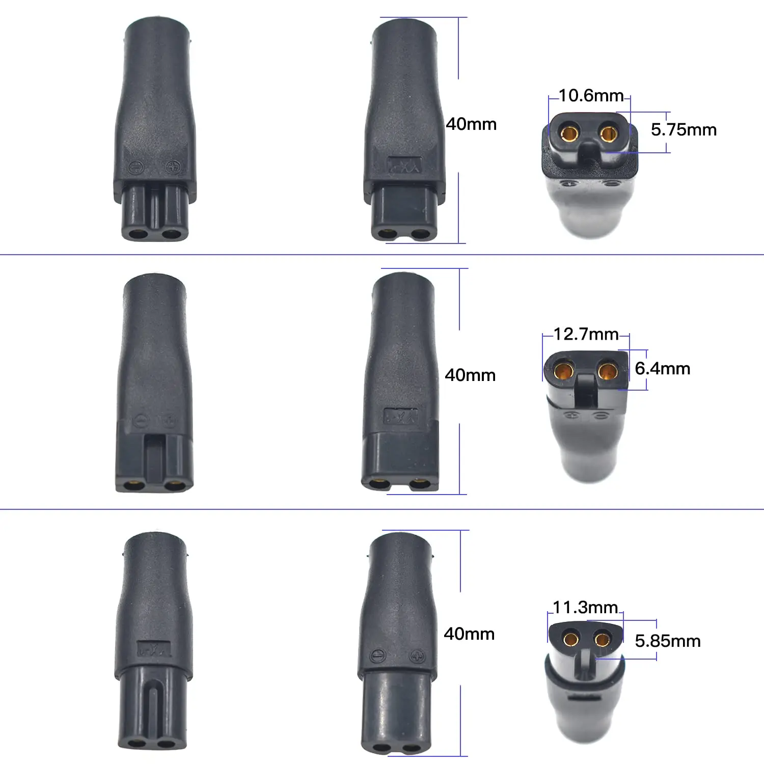 7 PCS Power Cord 5V Replacement Charger USB Adapter Suitable for Electric Hair Clippers, Beard Trimmers, Shavers, Beauty Instrum