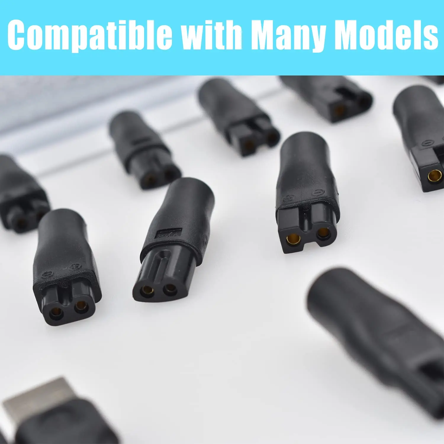 7 PCS Power Cord 5V Replacement Charger USB Adapter Suitable for Electric Hair Clippers, Beard Trimmers, Shavers, Beauty Instrum