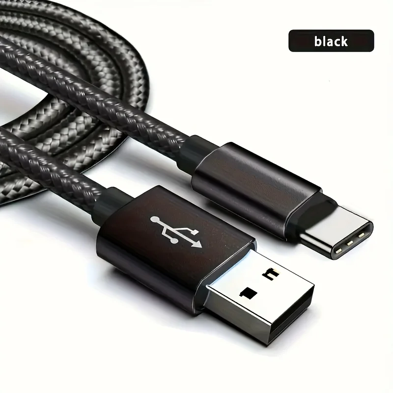 1PCS/3PCS USB to Type C fast mobile phone charging cable data cable, suitable for braided charging cables of Android, Samsung