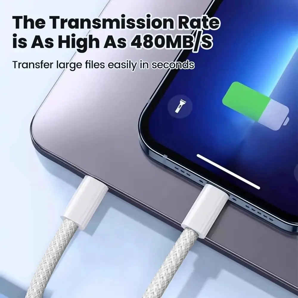 5PCS USB C Cable to USB C 100W Fast Charging Charger Cable Supports Fast Charging For iPhone 16 15 Samsung Xiaomi Huawei Etc