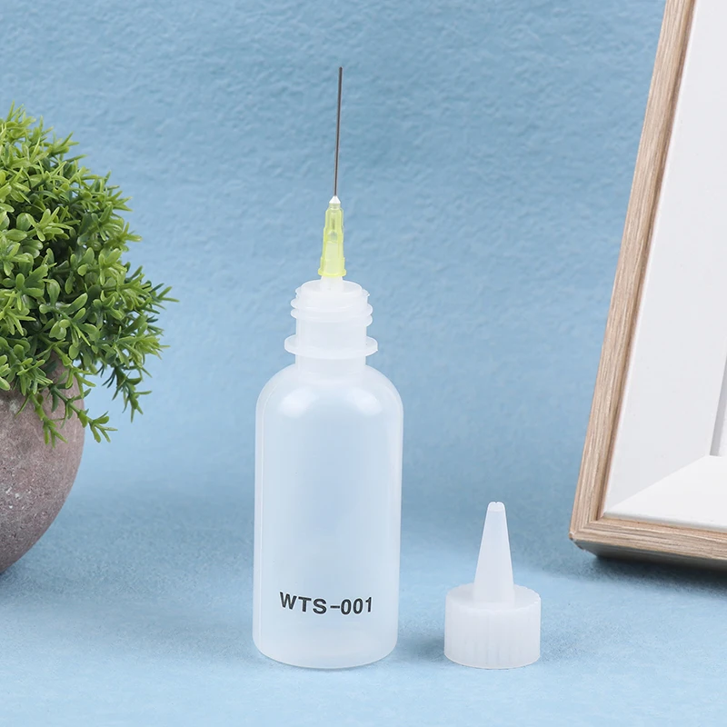 1Pc Liquid Alcohol With Needle 50ML WTS-001 For Phone PCB Welding Repair Plastic For Dispenser Rosin Solder Flux Paste