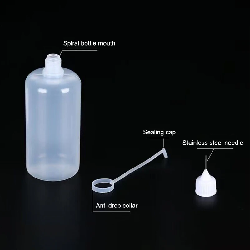 100-5ML Needle Tip Glue Applicator Plastic Bottle Essential Oil Injection Pigment Bottle Mobile phone dropper repair tool