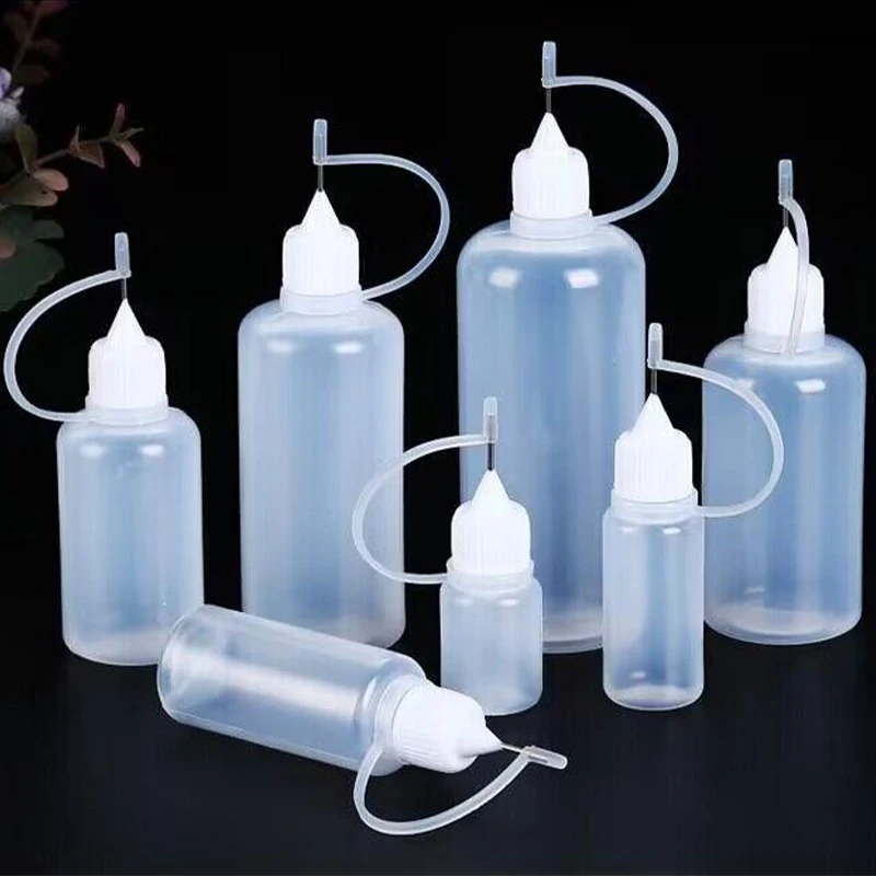 100-5ML Needle Tip Glue Applicator Plastic Bottle Essential Oil Injection Pigment Bottle Mobile phone dropper repair tool