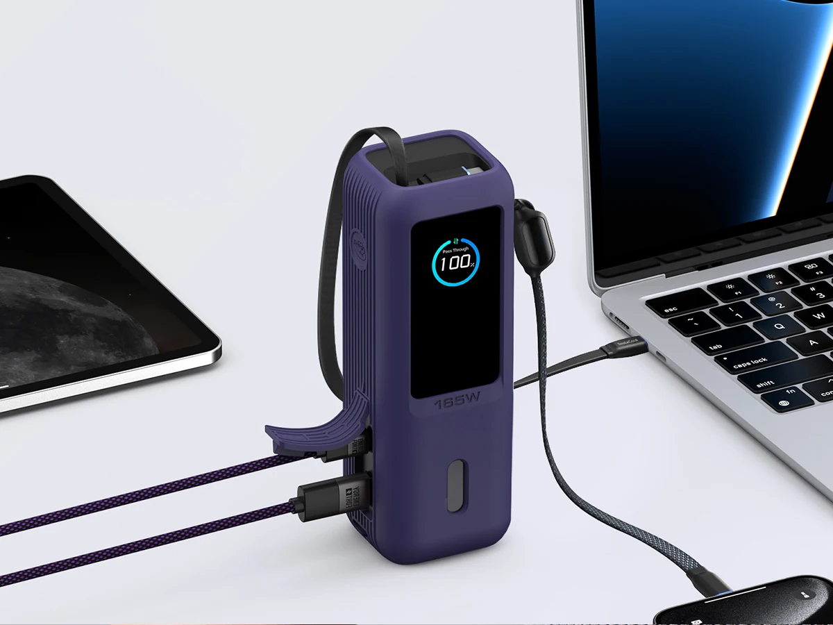 SIKAI Silicone Powerbank Case for Anker Zolo 25000mAh 165W Power Bank Includes a TF/SIM card storage slot
