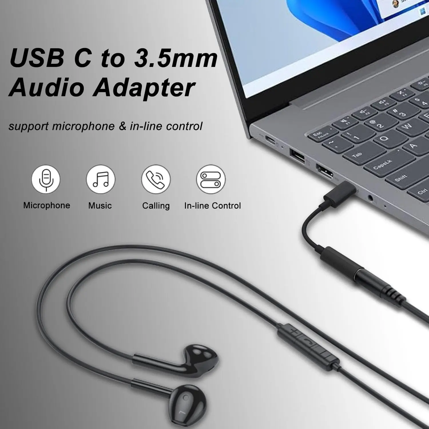Type C to 3.5mm Headphone Adapter USB-C 3.5 Jack Audio Cable for Huawei P30 Xiaomi Samsung Oneplus Earphone Audio Adapter
