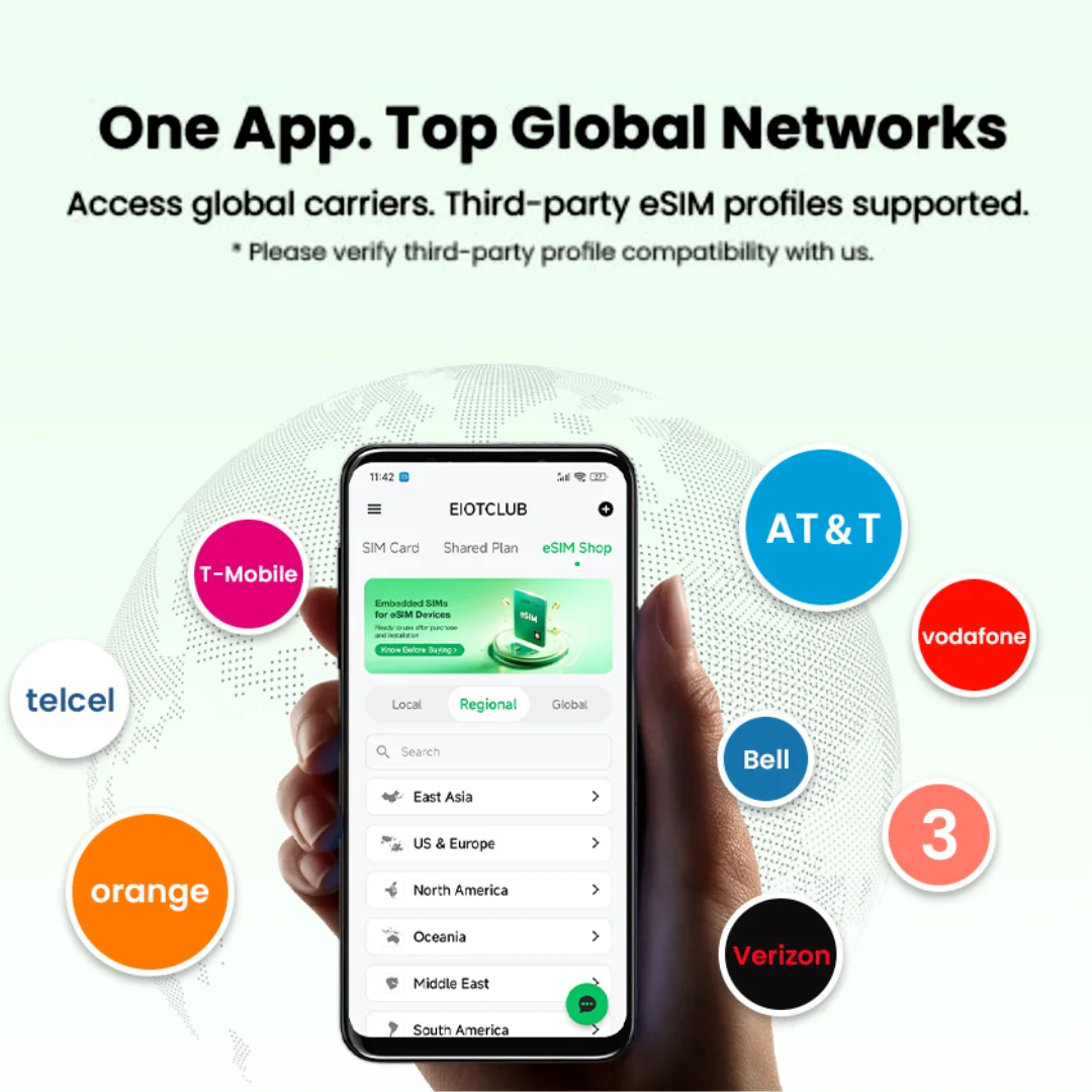 EIOTCLUB ESIM Card – Unlimited ESIM Downloads, Preset 1.1GB Data, Nine Slots Ideal for Travel and Business for Android Phones