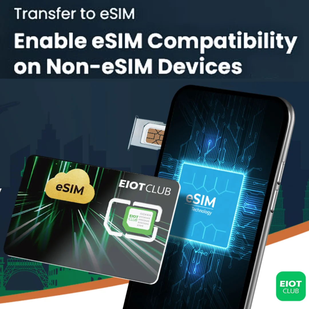 EIOTCLUB ESIM Card – Unlimited ESIM Downloads, Preset 1.1GB Data, Nine Slots Ideal for Travel and Business for Android Phones