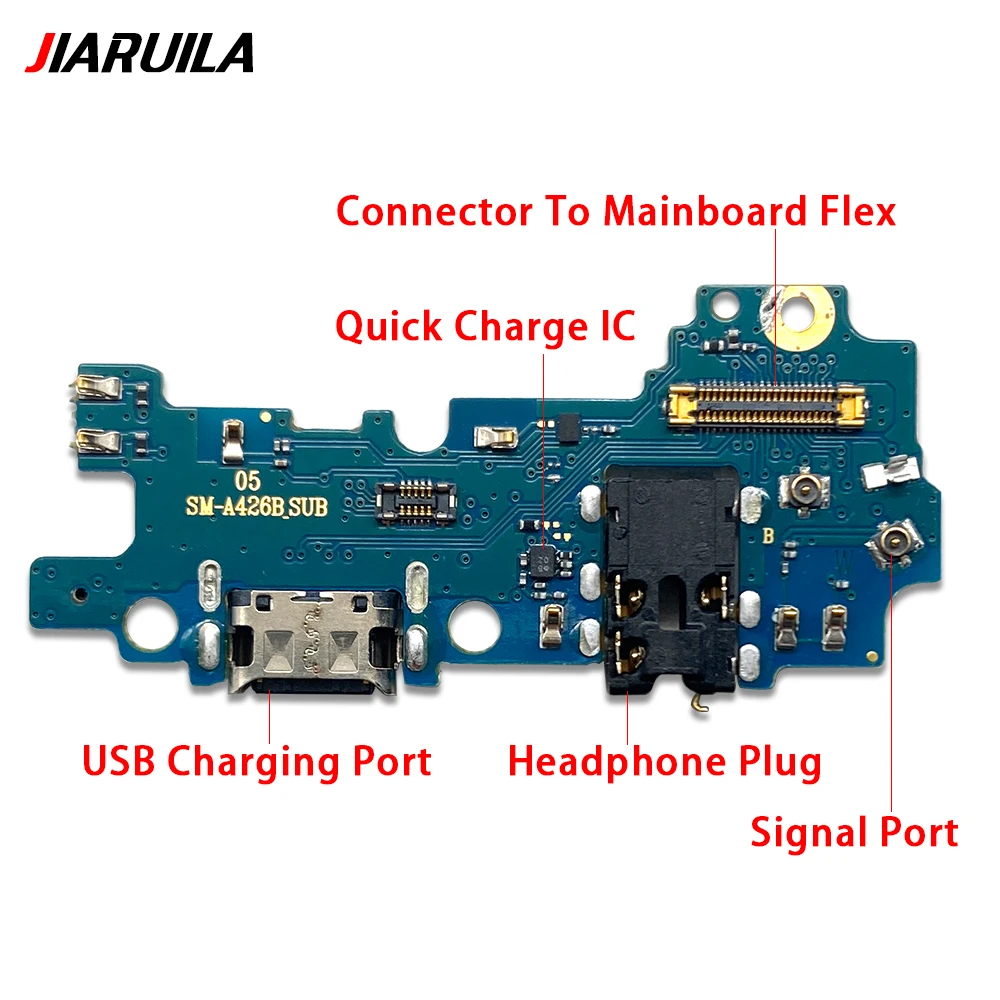 USB Dock Connector Charging Port Flex Cable For Samsung A22 A32 A42 4G 5G A225F A226 A325F A336 Charger Board With Mic Module