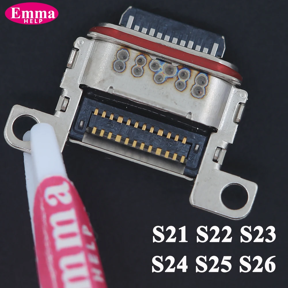 10Pcs Original Charging Port For Samsung S26 S25 S24 23 Ultra S22 S21 Plus S25 FE A34 A52 A53 A54 A56 Charger Connector Dock
