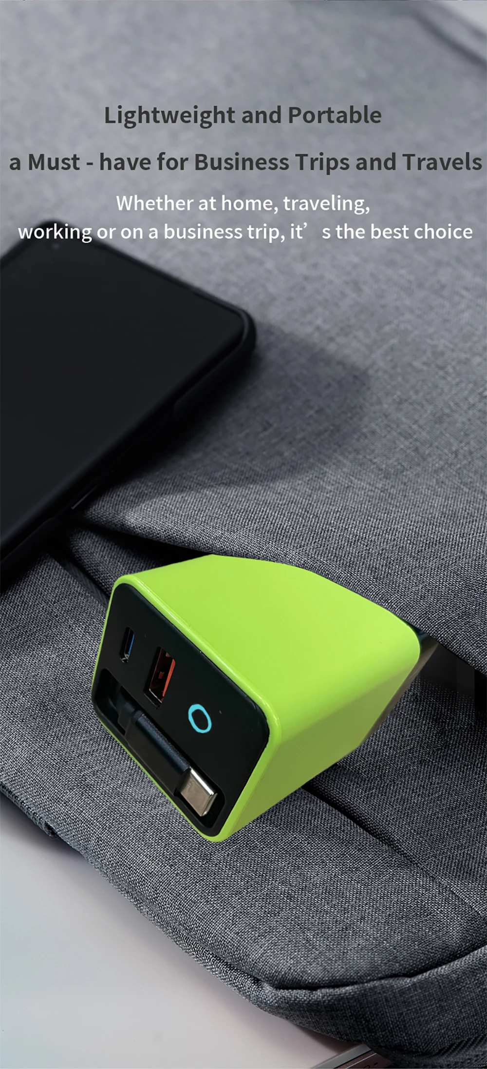 80W USB Charger with Retractable Type C Cable USB C Charger for iPhone 16 15 Huawei iPad Laptop Type C Mobile Phone Fast Charger