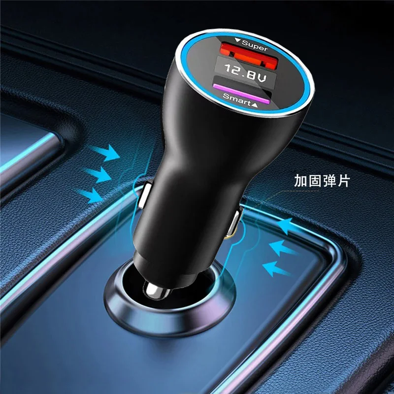 Dual Ports 120W SUPERVOOC 2.0 SuperDart Car Fast Charger 12A Cable For OPPO GT6 Find X5 X3 Pro Reno 7 Realme X50 Pro GT GT2 Neo