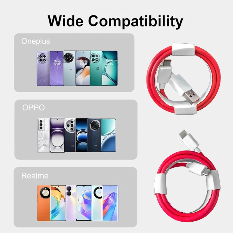 150W 100W Oneplus Original Charge Cable 10A 8A Type C SUPERVOOC Fast Charging Cord One Plus 13R 13 12 12R 11 10 Nord 4 For OPPO