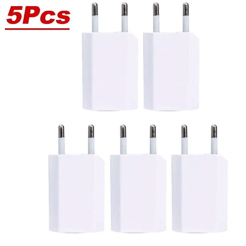 1/2/3/4/5Pcs Universal USB Home Travel Charger 5V/1A Phone Charger For Samsung Xiaomi Redmi Huawei Charger Power Wall Adapter