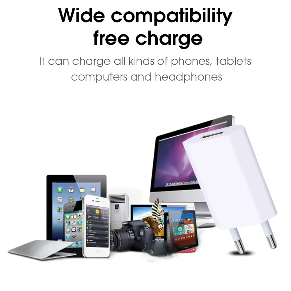 1/2/3/4/5Pcs Universal USB Home Travel Charger 5V/1A Phone Charger For Samsung Xiaomi Redmi Huawei Charger Power Wall Adapter