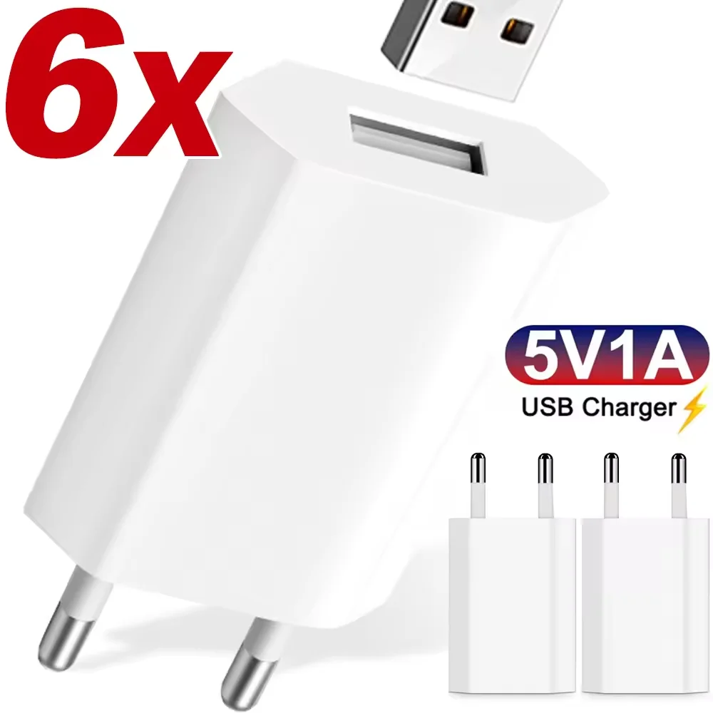 1/2/3/4/5Pcs Universal USB Home Travel Charger 5V/1A Phone Charger For Samsung Xiaomi Redmi Huawei Charger Power Wall Adapter