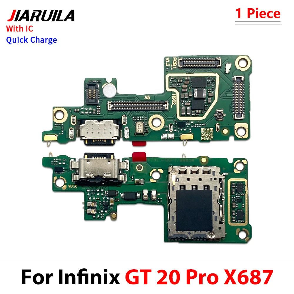 USB Charging Port Charger Microphone Board Main Connect FPC Motherboard Power Volume Flex Cable Parts For infinix GT 20 Pro
