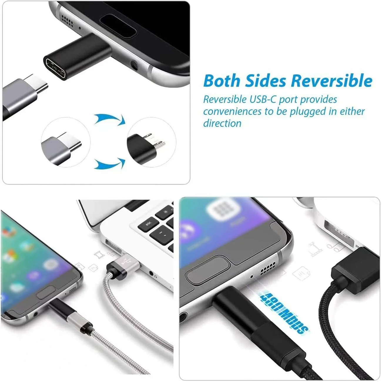 USB Type C Female to Micro USB Male Adapter for Samsung Xiaomi Huawei ,USB C to Micro USB V8 OTG Sync Charger Jack