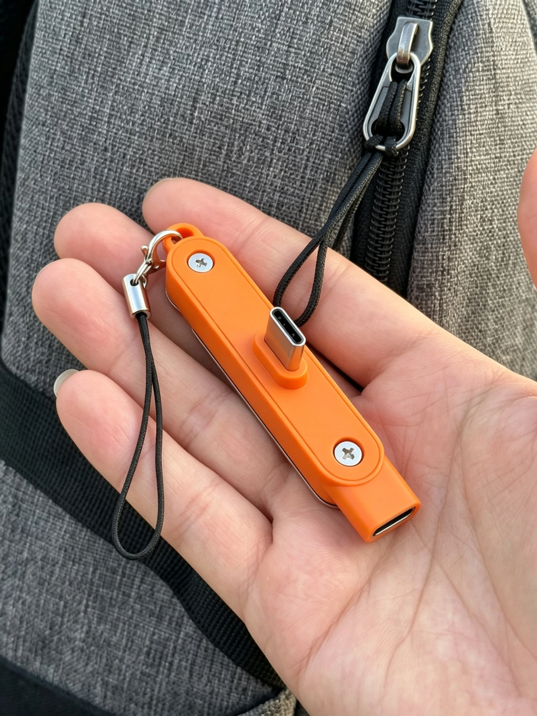 Type C Phone Charging Bracket Adapter 240W Fast Charging OTG Type-C Male to USB-C Female Converter With foldable Holder