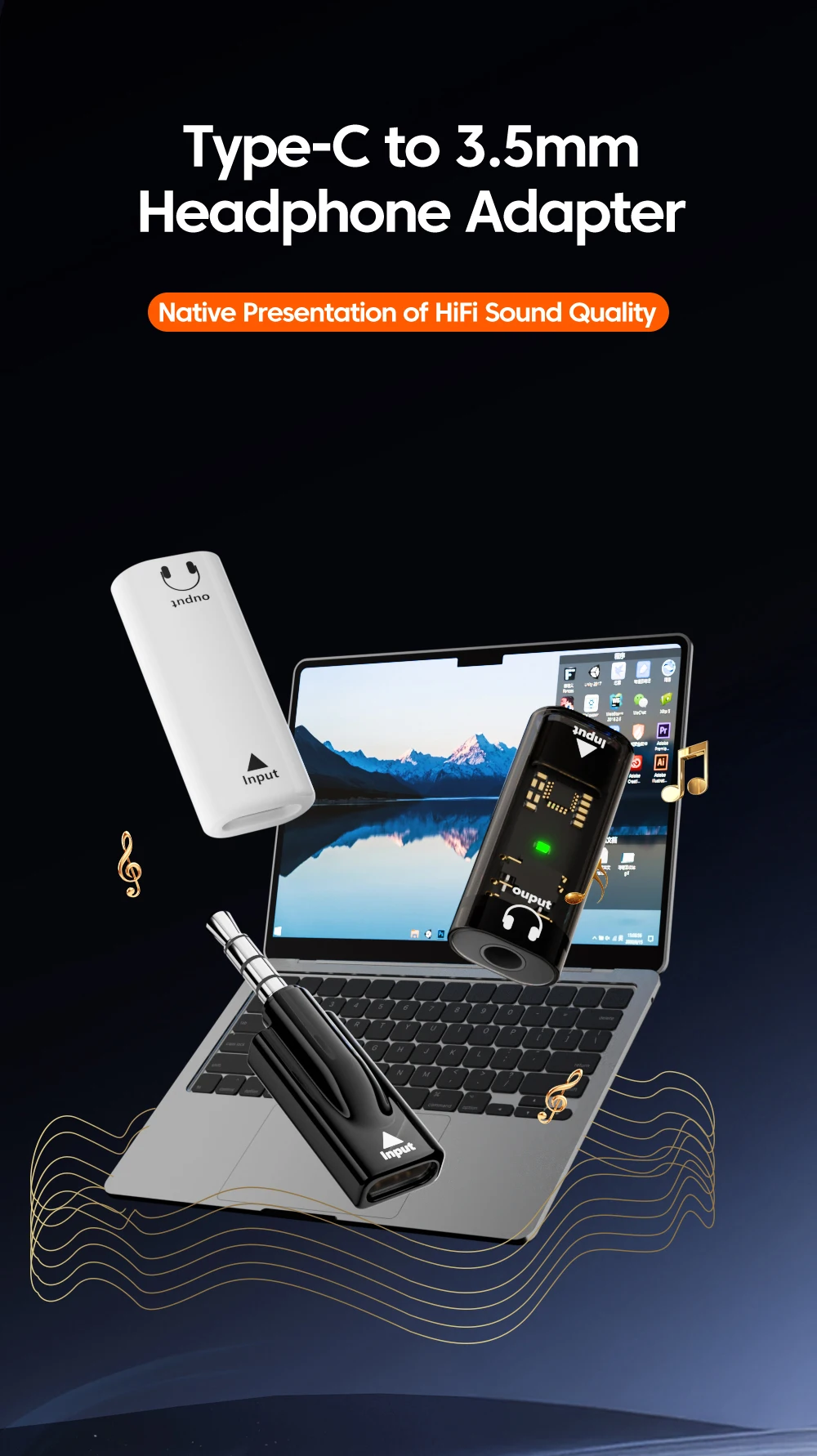 Type C to 3.5mm Headphone Adapter Type C Female to 3.5mm Jack Male Audio Adapter For iPhone 16 17 Samsung Type C 3.5mm Adapter