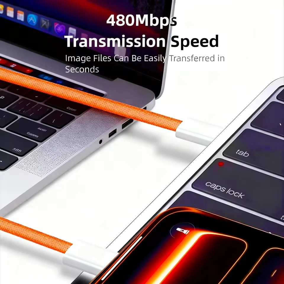 3Pcs 240W USB Type C Cable Type C to Type C Fast Charging Cord USB C Quick Charge Phone Cables For Samsung Xiaomi Huawei Realme