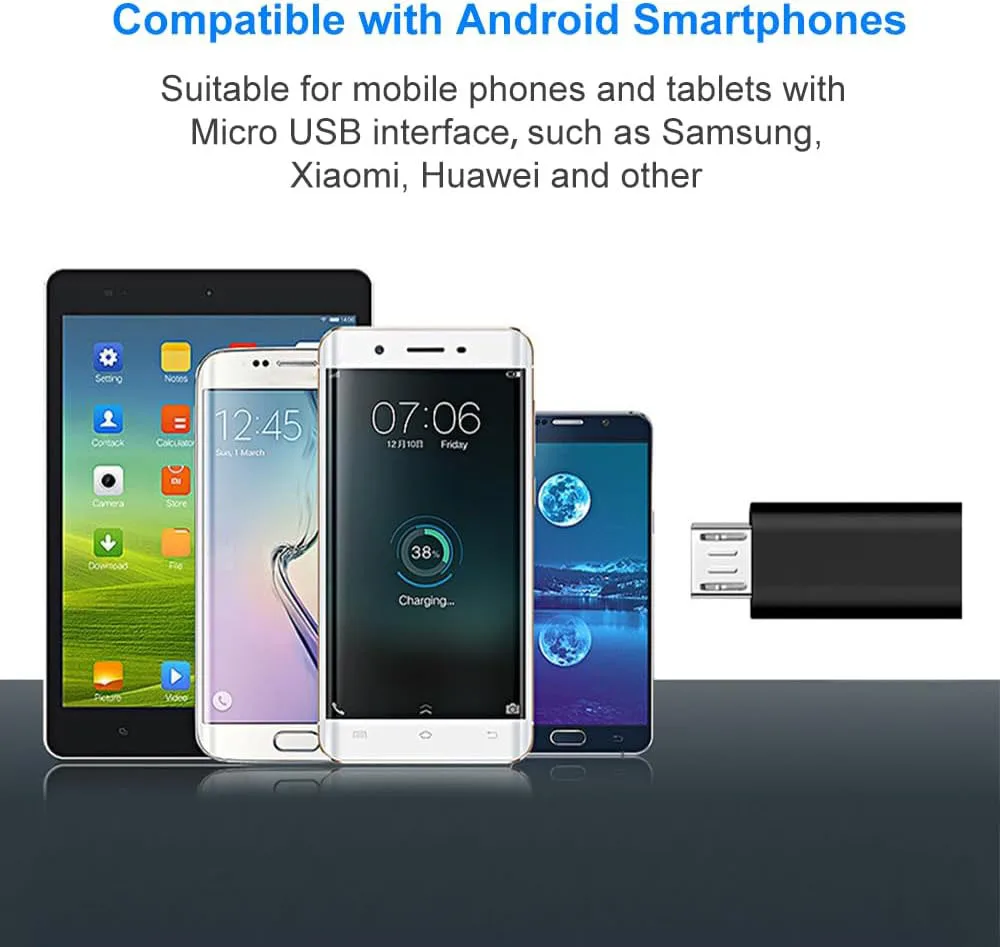 USB C/Micro To Micro/USB-C Adapter Type-C Female Converters, Charging And Data Sync for Galaxy S7 And More Micro Port Devices