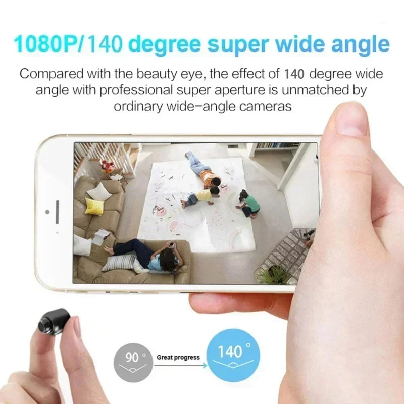 1080P HD Mini WiFi Wireless Security Camera Infrared Night Vision Motion Detection Indoor Surveillance Camera Remote View