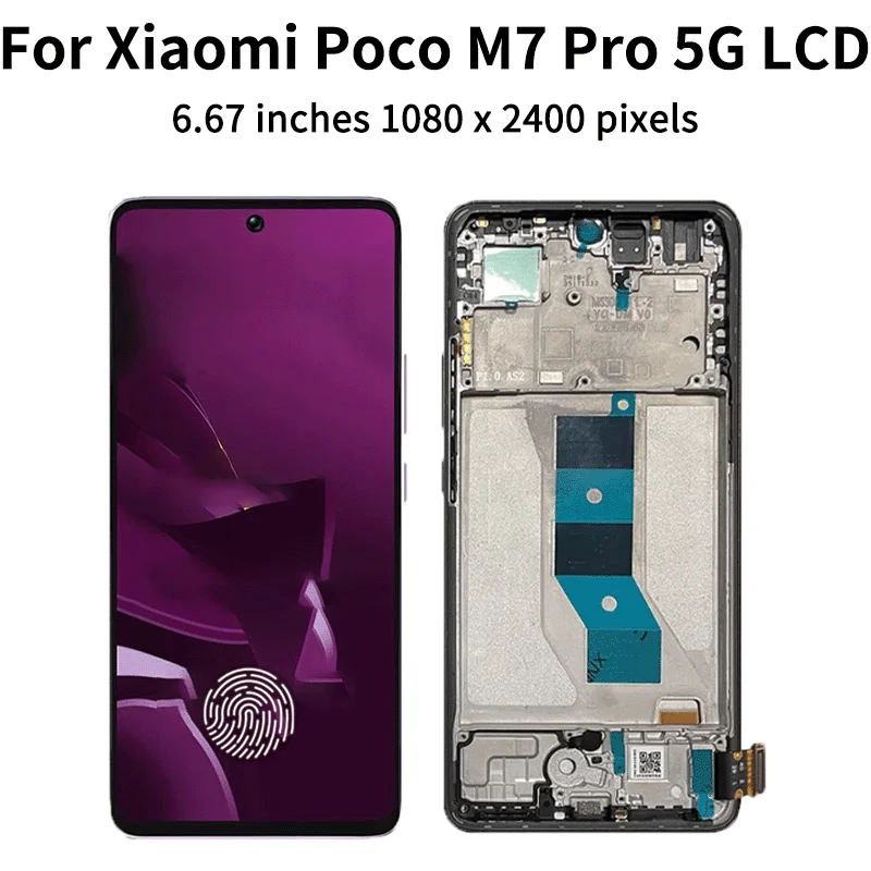6.67" Super AMOLED For Xiaomi Poco M7 Pro 5G LCD Display Touch Screen Digitizer For Poco M7Pro 2409FPCC4G 2409FPCC4I