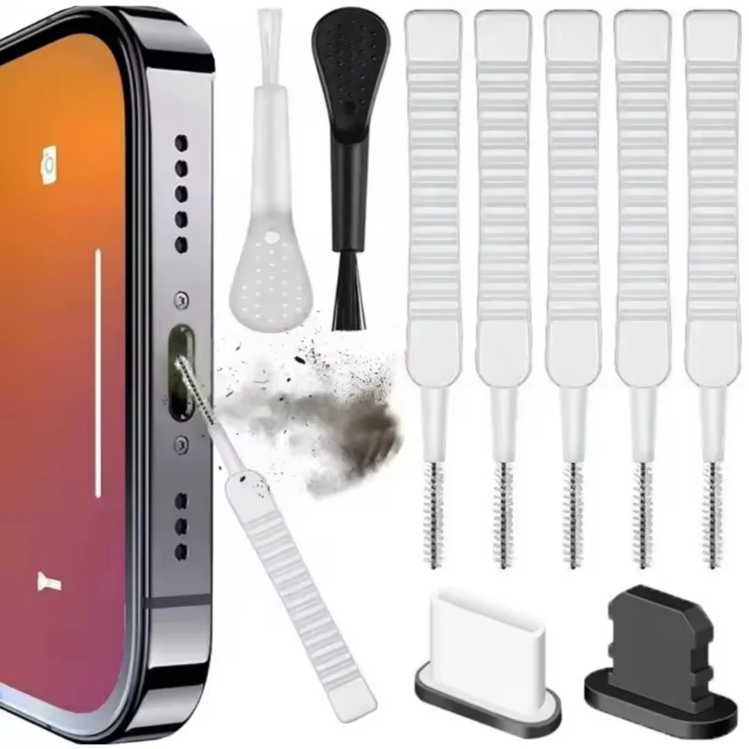 Mobile Phone Dust Plug Port Cleaning Kit 13/10Pcs Computer Keyboard Cleaning Tool For iphone Samsung Huawei Xiaomi Type C Port