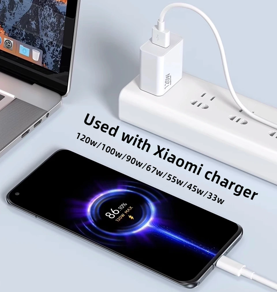 Original XIAOMI Redmi 120W 6A Type C Cable 90W 67W Turbo Charger Cabel Wire 33W Xiaomi 17 15 15t 14 Poco X8 X7 F8 M8 Pro Pad 6