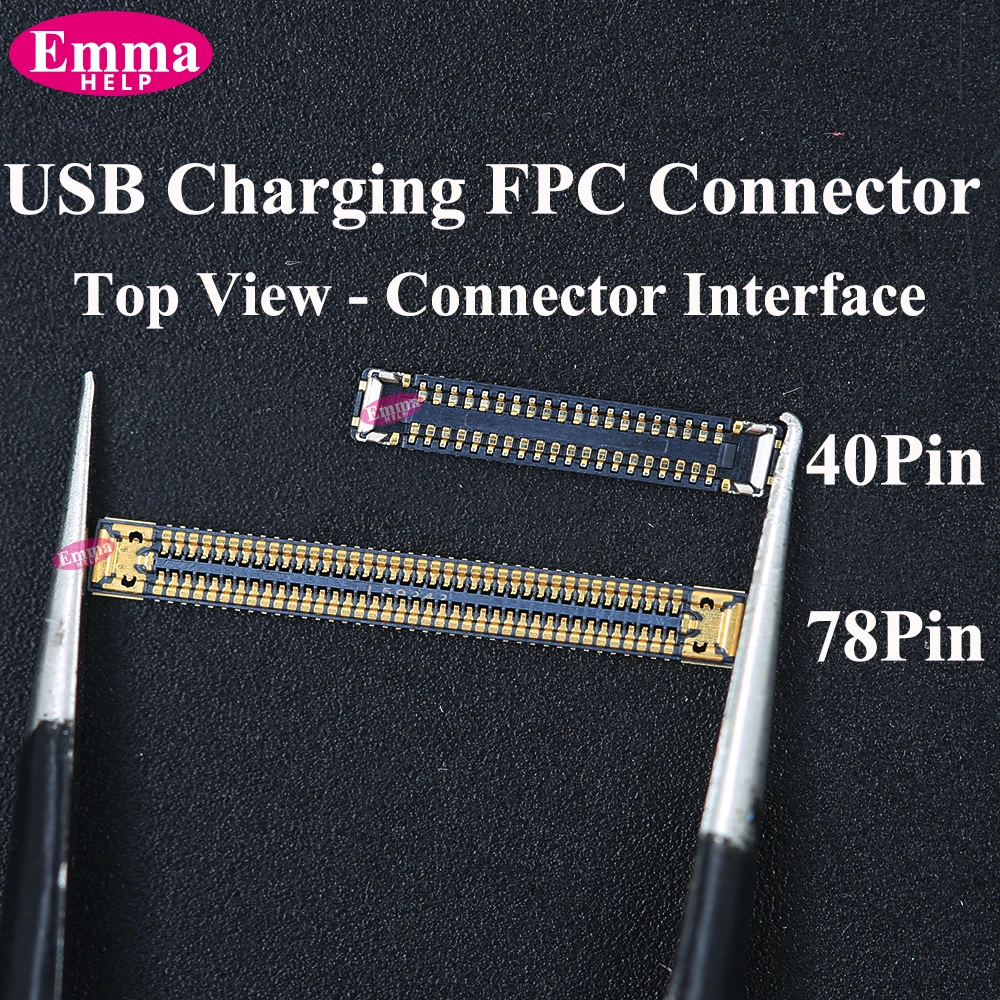 10pcs Charging FPC on MainBoard For Samsung A06 A07 A16 A17 A26 A33 A34 A35 A53 A54 A55 A56 A52 A72 A73 FPC Connector Port