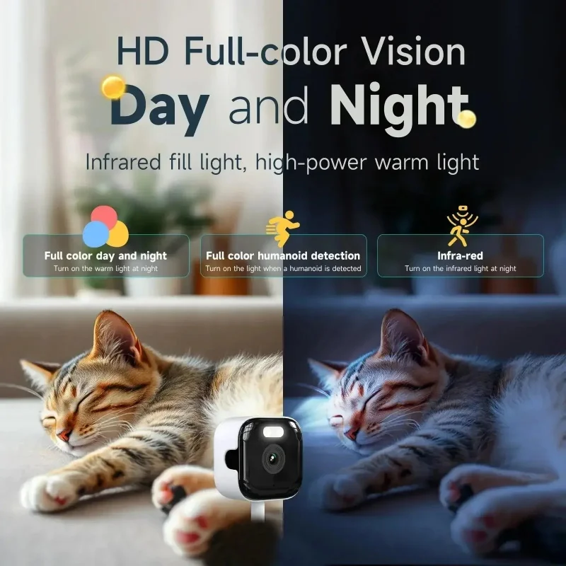 2.4/5GHz WiFi 3MP 1080P HD Night Vision Paste Mount Security Camera Indoor Home Surveillance Safety Monitoring 2026
