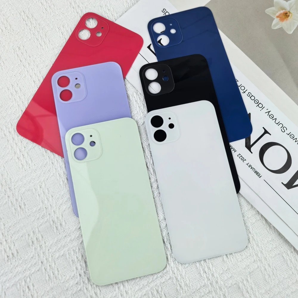 Back Cover For iPhone 12 Glass Battery Cover Door Housing Replacement Part for iPhone 12 Battery Back Cover