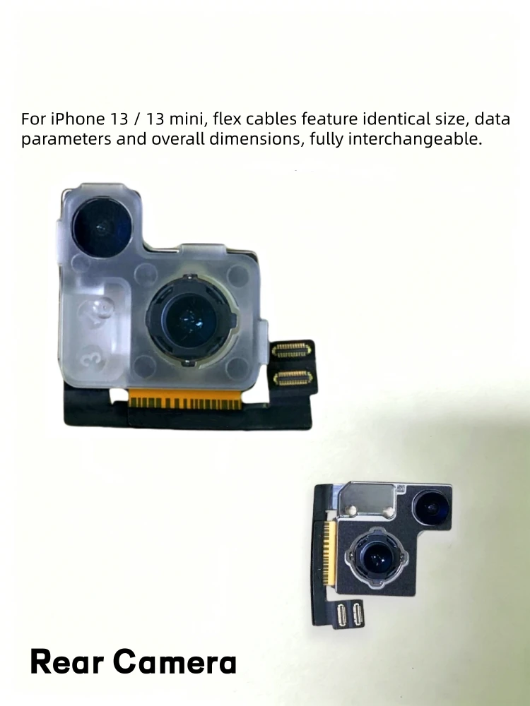 Fully Tested Rear Back Camera Module With Flex Cable For iPhone 11 12 13 14 15 16 17 Pro Max 12 13 Mini Replacement Repair Part