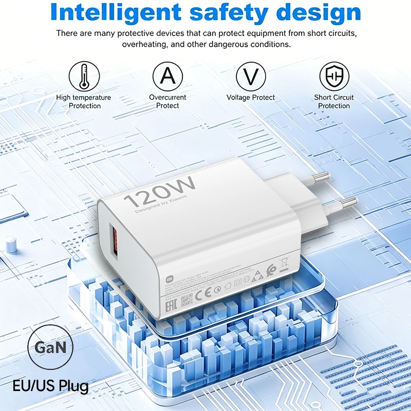 Original Xiaomi Charger 120W 100W Fast Turbo Charge Adapter Xiaomi 18 17 17T 15 14 13 12 14T 13T 12S Pro POCO F9 Ultra F7 Redmi