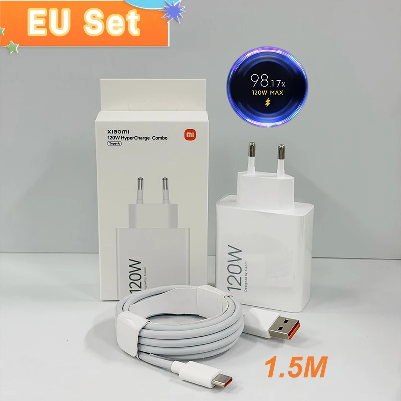 Original Xiaomi Charger 120W 100W Fast Turbo Charge Adapter Xiaomi 18 17 17T 15 14 13 12 14T 13T 12S Pro POCO F9 Ultra F7 Redmi