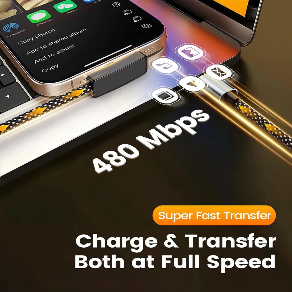 90 Degree USB Type C Cable 100W Quick Charging Data Transfer Cables Portable Right Angle USB-C Wire For IPhone Samsung Xiaomi