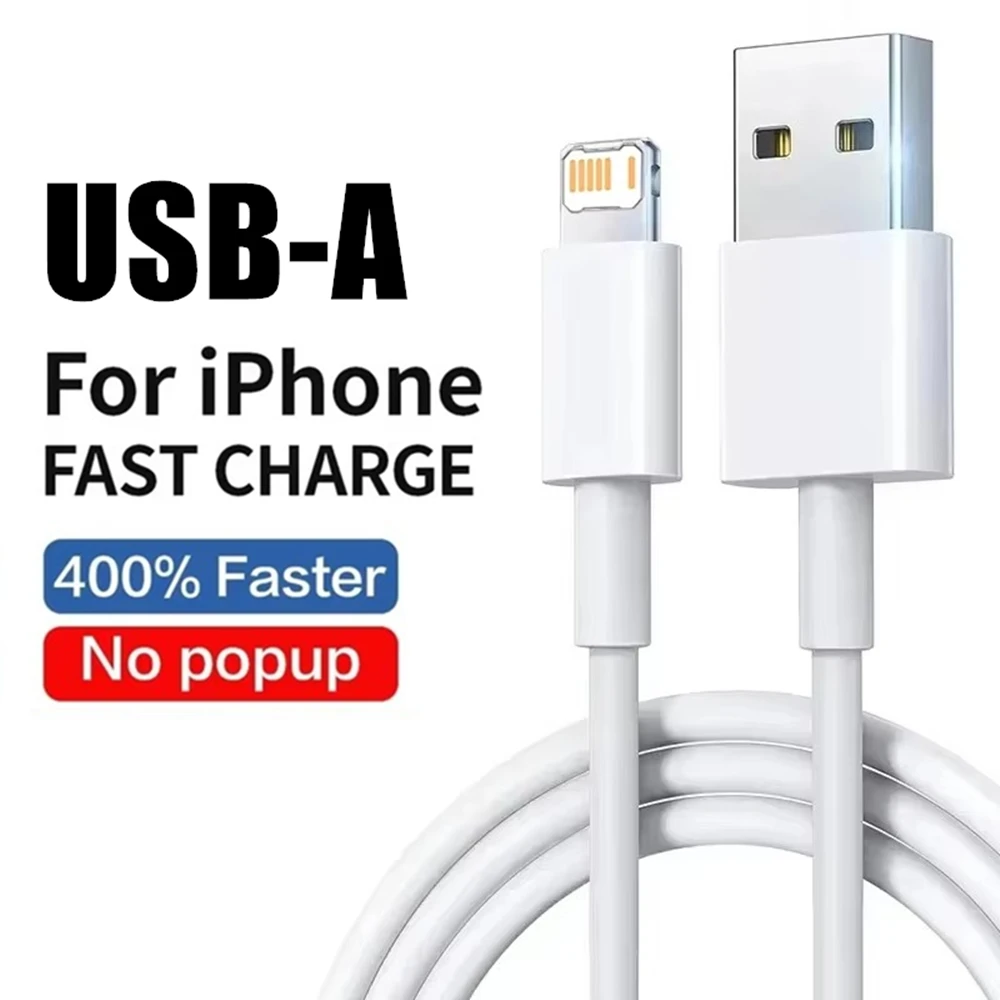 3PCS USB Fast Charging Cable For iPhone X XR XS Max 11 12 13 Mini 14 Pro Max 6 6S 7 8 14 Plus SE Rapid Charge USB Data Cables