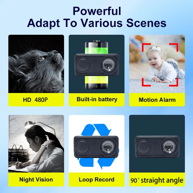 New 4K Camera WiFi Wireless Monitor Night Vision Remote Motion Detecting Camcorders Security Protection Indoor Surveillance 2026