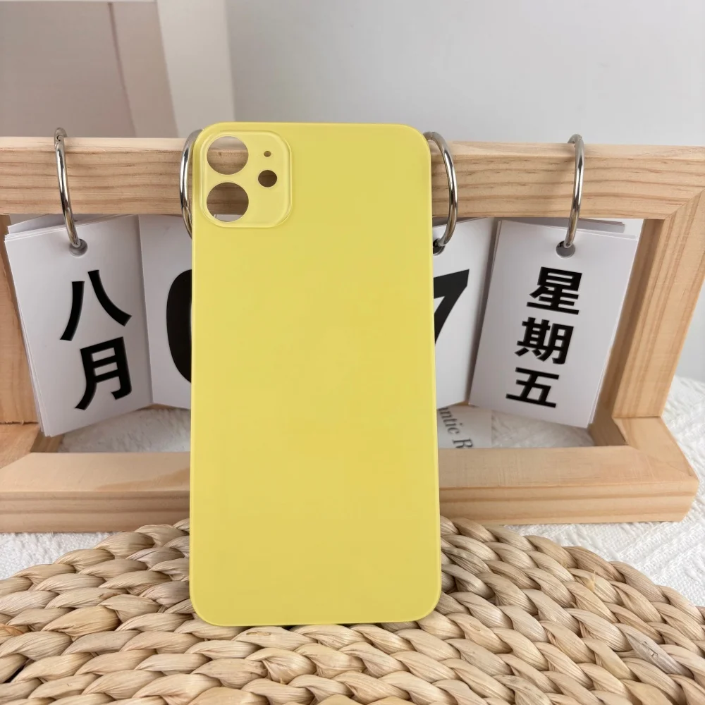 For Apple iPhone 11 Replacement Rear Back Glass Housing Cover Battery Door Back Panel With Camera Hole Multi‑Colors Repair Parts