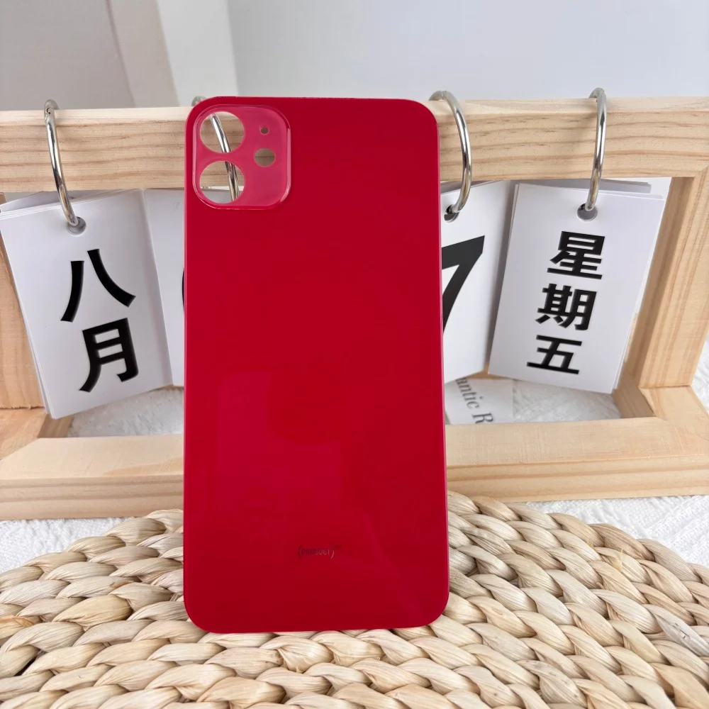 For Apple iPhone 11 Replacement Rear Back Glass Housing Cover Battery Door Back Panel With Camera Hole Multi‑Colors Repair Parts