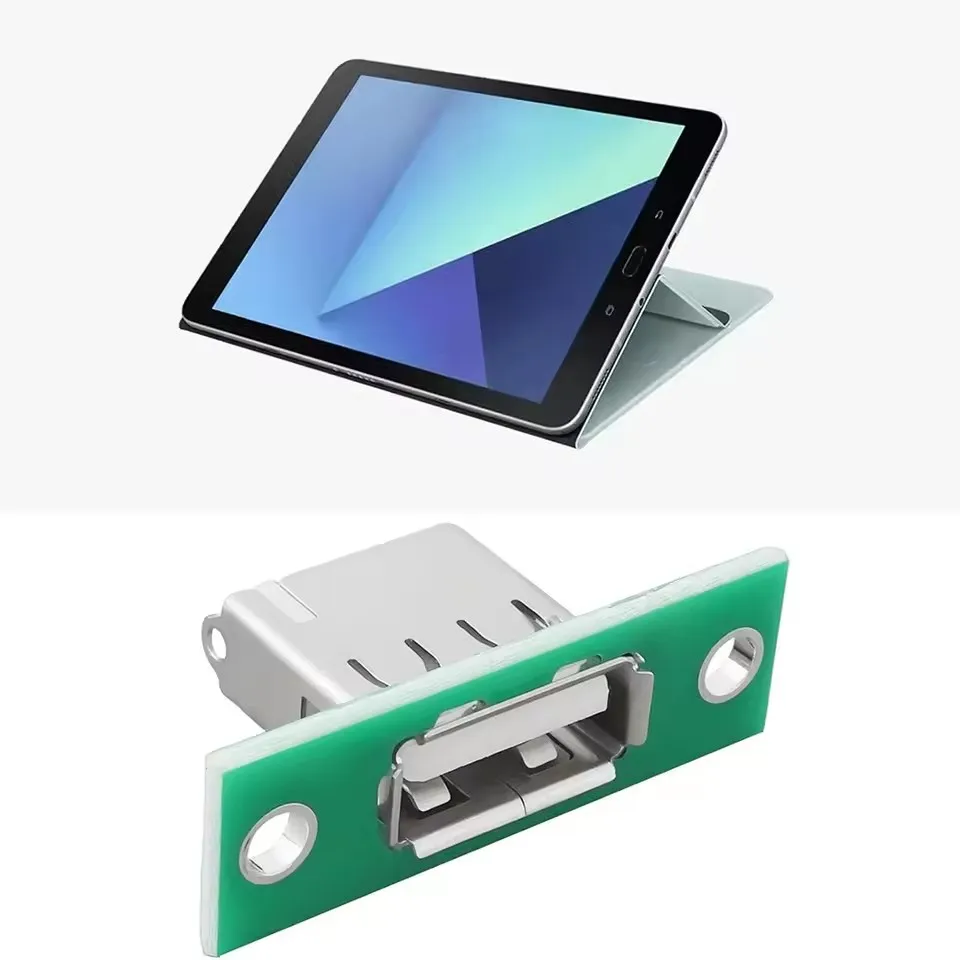 DIY Panel Mounting USB 2.0 with Fixed Board Connector Repair Charging Interface Socket Charging Port Soldering Connectors Jack