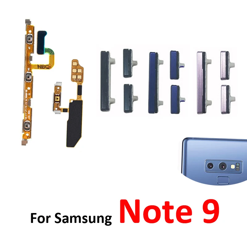 Phone Power Volume Button For Samsung Galaxy Note 9 N960 N960F New On Off Up Down Bixby Key Internal Flex Cable Parts