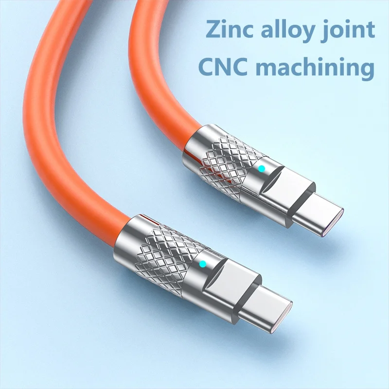 New 120W 7A Super Fast Charge PD Type C Liquid Silicone Cable 1M 1.5M 2M Usb Cable Usb C To C Charger Cable for Xiaomi Huawei