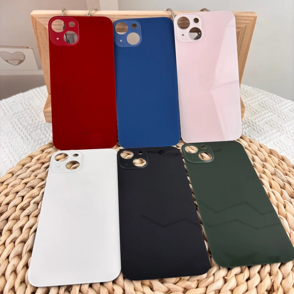 Replacement Back Glass Cover For Apple iPhone 13 Rear Battery Door Housing Glass With Precise Camera Cutout Repair Spare Parts