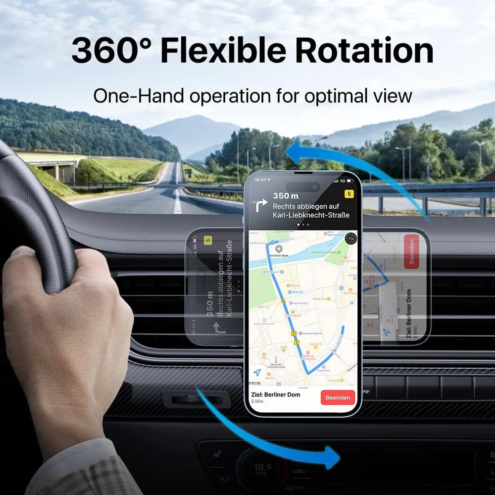 LED Wireless Charger Magnetic Car Phone Holder for iPhone 17-13 Pro Max 12 Phone Accessories 30W Fast Charging Induction Adapter